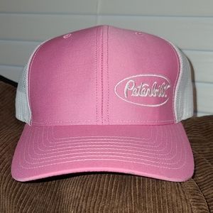 Pink Peterbilt cancer awareness trucker cap